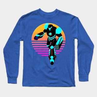 blue robots Long Sleeve T-Shirt